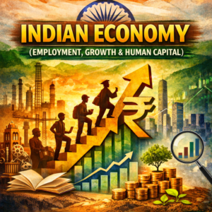 GS (PAPER-3) INDIAN ECONOMY (EMPLOYMENT , GROWTH & HUMAN CAPITAL